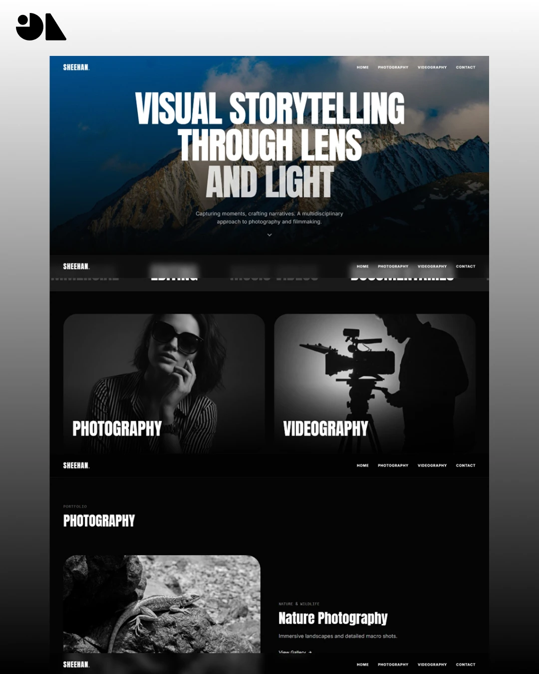 Filmmaker case study website design for Sheehan Suthar